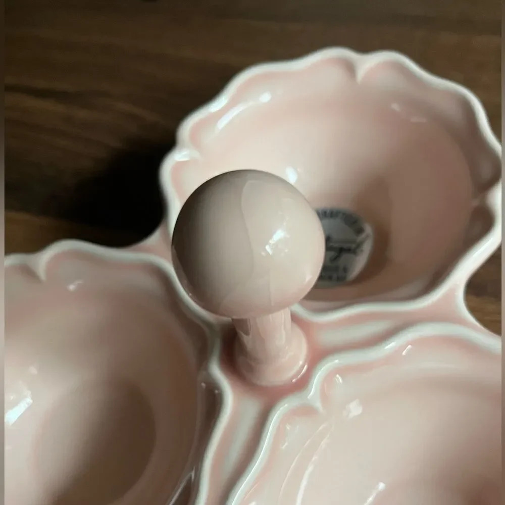 Triple Bowl Dish Ceramic Piece - Picture 2 of 6